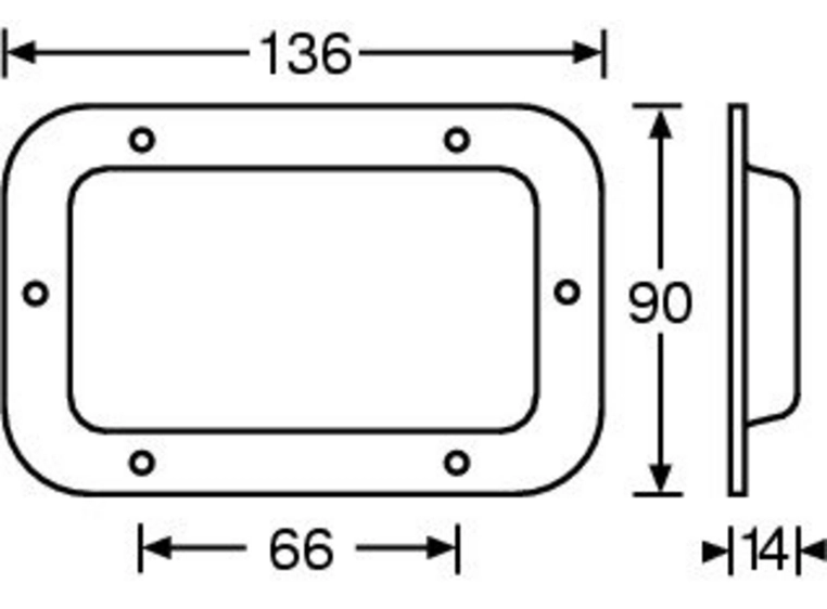 Adam Hall Hardware 8705 BLK - Dish black unpunched 